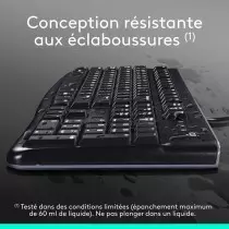 Logitech K120 | Clavier Filaire USB Robuste | QWERTY & Étanche