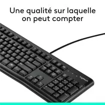 Logitech K120 | Clavier Filaire USB Robuste | QWERTY & Étanche