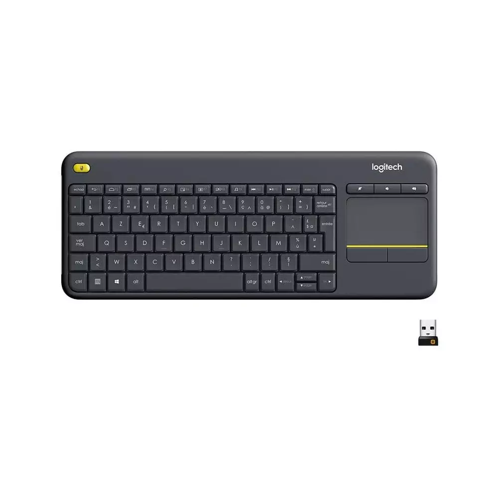 Clavier Sans Fil Logitech K400 Plus | Touchpad Intégré pour PC-TV