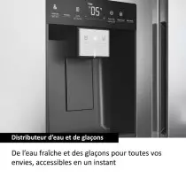 Réfrigérateur Haier Side-by-Side HSW59F18EIMM  Distributeur d'eau & Glace