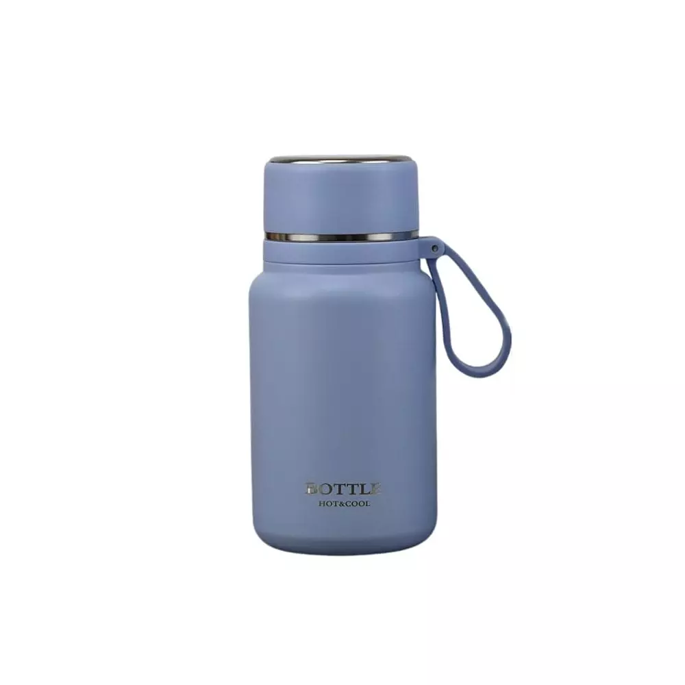 Bouteille Isotherme "Hot & Cool" | 650 ml, Bleu Pastel, Acier Inoxydable
