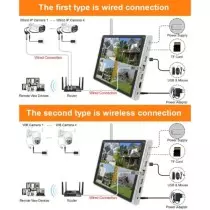 Kit Vidéosurveillance 5G | 4 Caméras PTZ Extérieures IP66 | Système NVR Complet