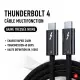 Câble Thunderbolt 4 Coaxial | 40 Gbps | Power Delivery 100W | 2m