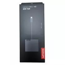 Hub USB-C Lenovo 4-en-1 | HDMI 4K & VGA | Port USB 3.0 | Charge Power Delivery 45W