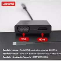 Lenovo USB-C 4-en-1  Hub Portable