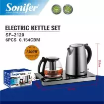Sonifer SF-2120 | Bouilloire Électrique Intelligente 1.8L | Théière en Verre 1500W