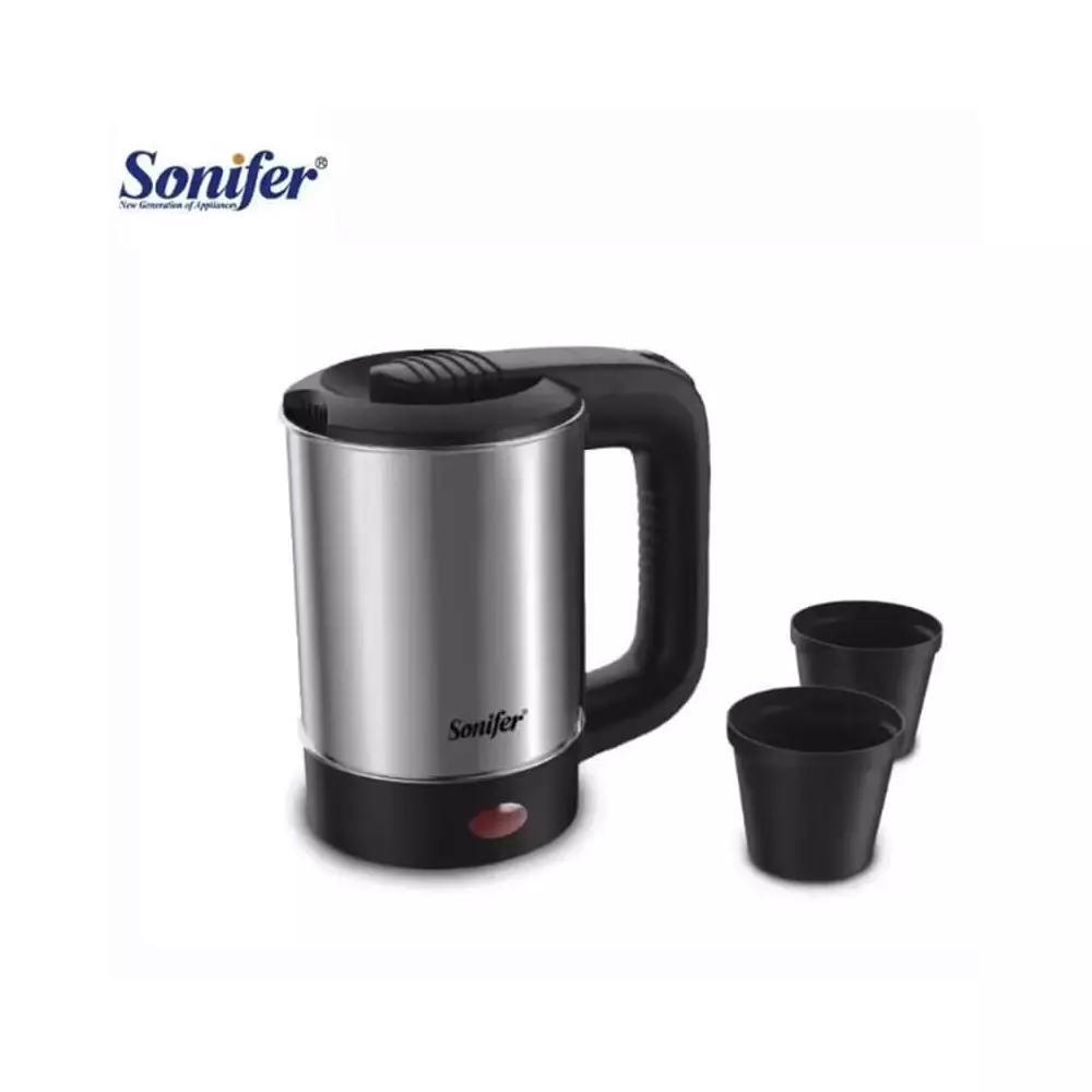 Sonifer SF-2099S | Bouilloire Électrique Portable 0,5L | Inox & 2 Tasses