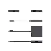 Station d'accueil Lenovo USB-C 4-en-1  Hub Portable Haute Performance  HDMI 4K & VGA