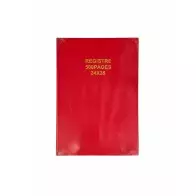 Registre Comptable 500 Pages | Format 24x35 cm | Couverture Rigide Rouge