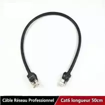 Câble Réseau Professionnel Cat6 - 0.5m | Ethernet RJ45 Gigabit