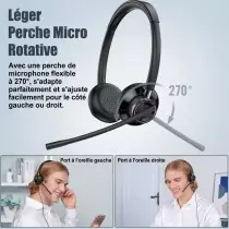 New Bee H361 | Casque Professionnel Filaire USB & Jack 3.5mm