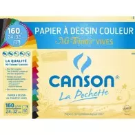 Canson Mi-Teintes Vives 24x32cm | 50% Coton 160g | Papier Authentique