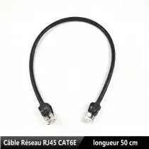 Câble Réseau Cat6e - 0.5m | Ethernet RJ45 Gigabit Haute Performance