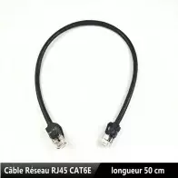 Câble Réseau Cat6e - 0.5m | Ethernet RJ45 Gigabit Haute Performance