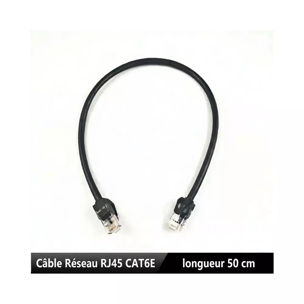 Câble Réseau Cat6e - 0.5m | Ethernet RJ45 Gigabit Haute Performance