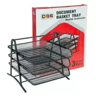 Bacs de rangement en métal, tiroirs à documents, bac à fichiers A4, noir