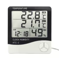 Thermomètre Hygromètre Numérique LCD | Intérieur / Extérieur avec Sonde Filaire