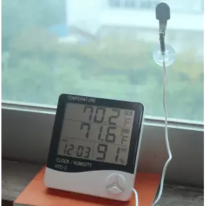 Thermomètre Hygromètre LCD | Sonde Filaire | Précision Intérieur Extérieur