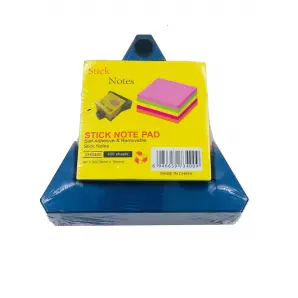 Post it 3x3 de 5 couleurs - 400 feuilles + support