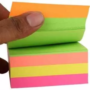 Post it 3x3 de 5 couleurs - 400 feuilles + support