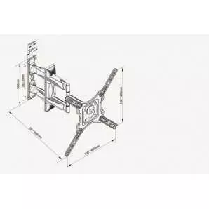 Support TV mural 32" a 52" pouce Écran plat LED Full Motion