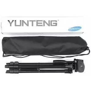 Trépied Yunteng VCT-520 avec Rotule Tête d’Amortissement à 3 Direction et Sac de Transport pour Caméra