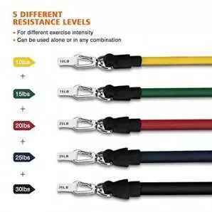 Ensemble de bandes de résistance de puissance - Home Gym Extreme - avec sac de voyage et accessoires d'exercice