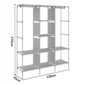 Armoire de Rangement Modulable en Tissu 88130