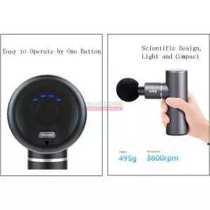 Pistolet de Massage musculaire KICA, masseur de tissus profonds du corps avec 4 têtes