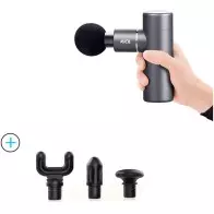 Pistolet de Massage musculaire KICA, masseur de tissus profonds du corps avec 4 têtes