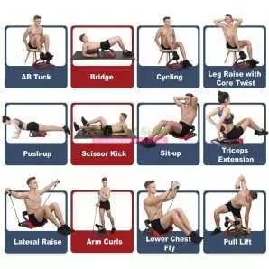 Appareil de Musculation abdominal compact, Équipement de fitness multifonctions pour tout Le Corps