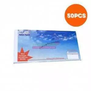 Paquets de 50 Enveloppe blanche 110x220 Avec patte Autocollante - 80g