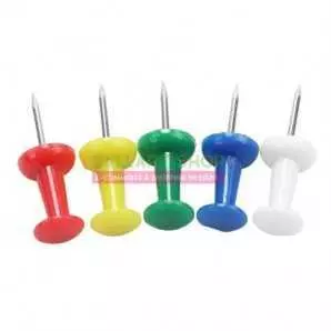 Boite de 39 Punaises Multicolore en Plastique pour Tableau