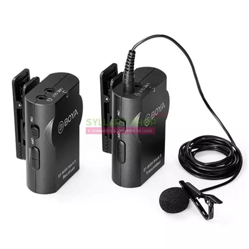 Microphone Sans Fil BOYA BY-WM4 Mark II pour DSLR et Smartphone