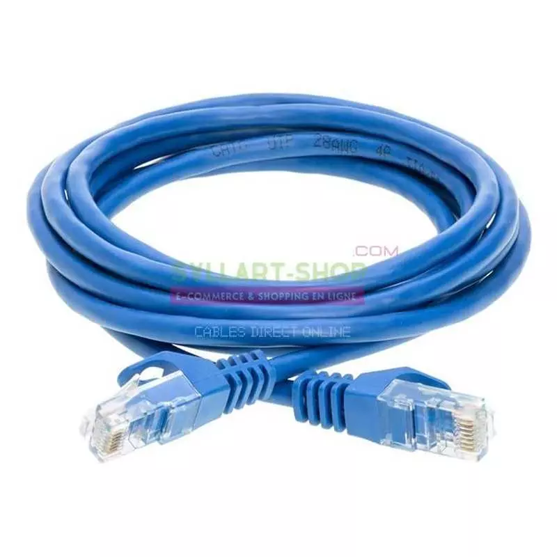 Cordon de Brassage RJ45 CAT6 | Câble Ethernet UTP Gigabit 1000 Mbps