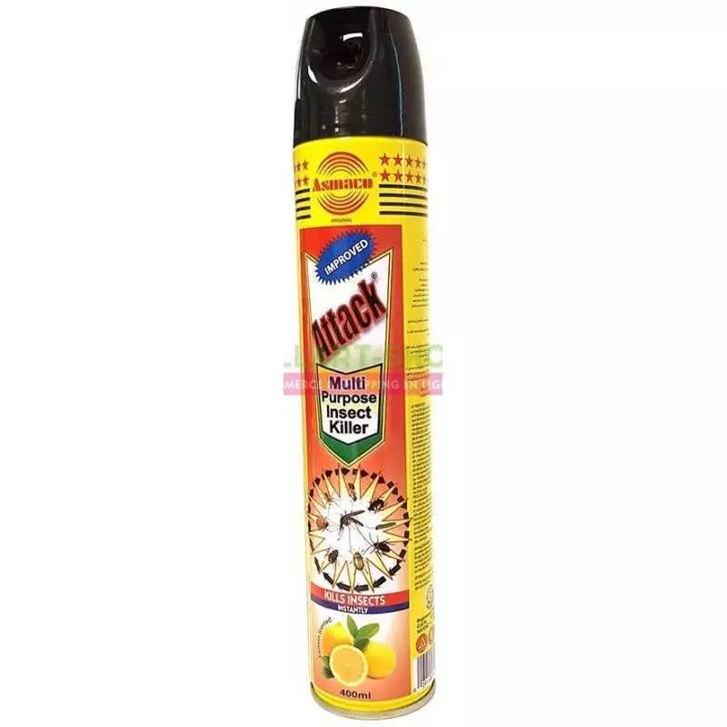 Tueur d'insectes polyvalent Attack de Parfumé citron Spray 400 ml