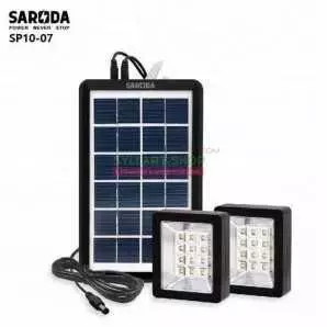 Kit d'alimentation solaire Saroda - 2 lampes, batterie externe