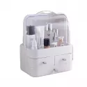 Boîte de rangement maquillage portable avec support supérieur anti-poussière