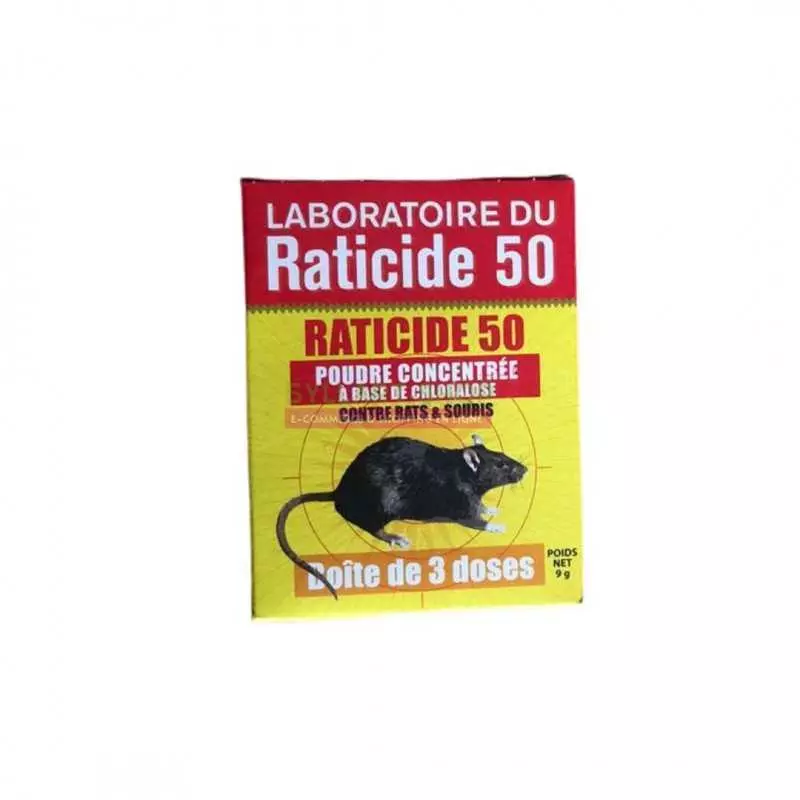 Poudre Raticide 50 - Contre Rats et Souris
