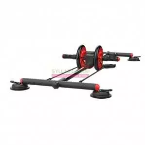 Roue avec une base pour l'exercice des muscles abdominaux