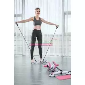 Roue avec une base pour l'exercice des muscles abdominaux