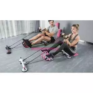 Roue avec une base pour l'exercice des muscles abdominaux