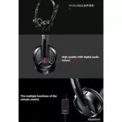 Casque Filaire USB RAPOO H120 | Stéréo HD | Micro Anti-Bruit à Rotation 360°