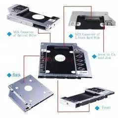 Support de disque dur 2,5 pouces pour CD / DVD-ROM universel 12.7mm