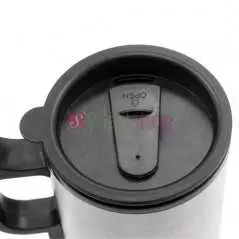 Tasse de voyage automatique chauffée en acier inoxydable 16oz 12v allume-cigare de voiture avec chargeur