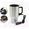 Tasse de voyage automatique chauffée en acier inoxydable 16oz 12v allume-cigare de voiture avec chargeur