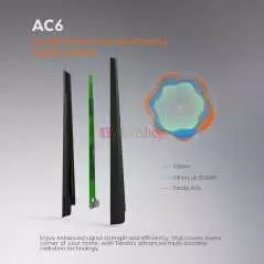 Point d'accès Tenda AC6 Routeur WiFi AC 1200Mbps WiFi Bi-bande 300 Mbps en 2.4 GHz et 867 Mbps en 5 GHz routeur Ethernet 4 Ports