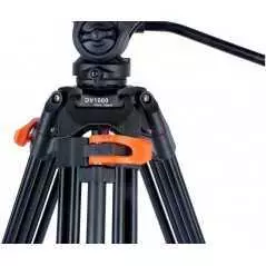 Trépied en aluminium COMAN DF16L avec tête vidéo Q5 d'une hauteur de 1,86m