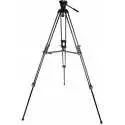Trépied en aluminium COMAN DF16L avec tête vidéo Q5 d'une hauteur de 1,86m