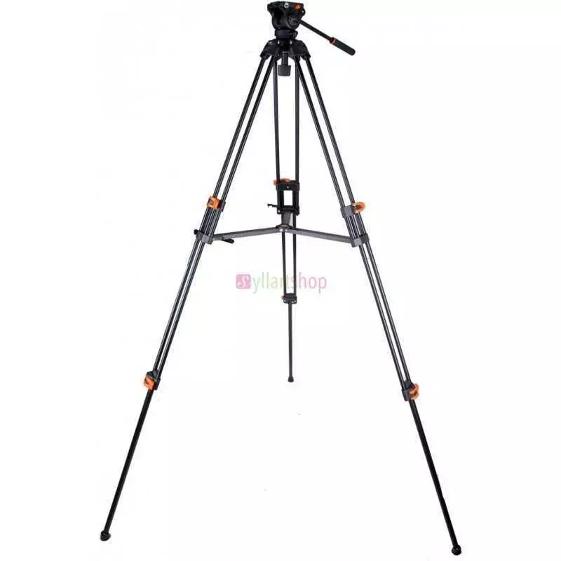 Trépied en aluminium COMAN DF16L avec tête vidéo Q5 d'une hauteur de 1,86m